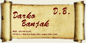 Darko Banjak vizit kartica